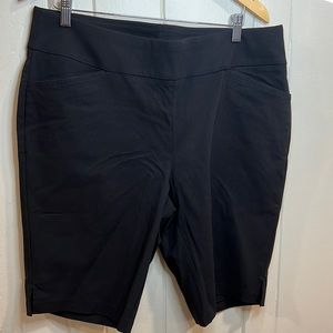 Belle by Kim Gravel black shorts with front pockets